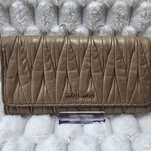 Miu Miu Brown Leather Women's Wallet
